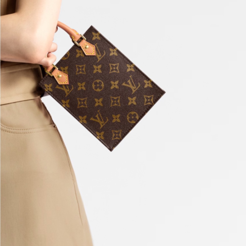 Louis Vuitton Brown Monogram Crossbody Bag Petit sac plat